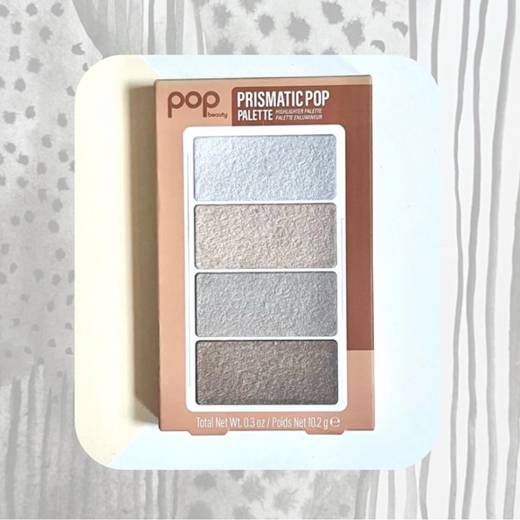 🏷️POP! Beauty “prismatic” blush highlighter metallic set of 4 blush palette set - Picture 2 of 13